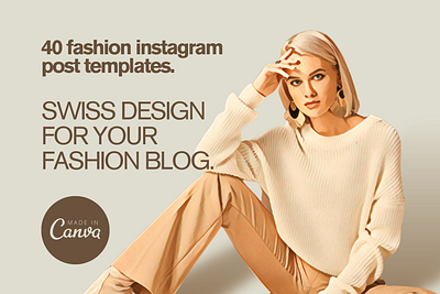 Fashion Instagram Post Canva Templates canva canva template graphic design instagram template smm social media swiss style templates