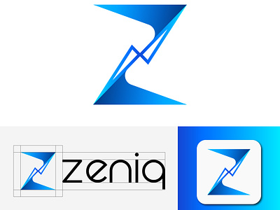 Zeniq - Logo, Logo Design, Modern Logo, Brand Identity app icon bolt logo brand identity design branding design graphic design letter z logo lettermark logo logo design logomark logos logotype ltpd galaxy modern logo tech tech logo