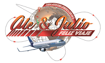 Ale & Julio (Viaje migratorio Canadá) graphic design illustration logo publicidad vector