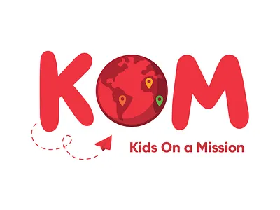 KOM Logo adobe illustrator branding design kids logo ministry vector youth