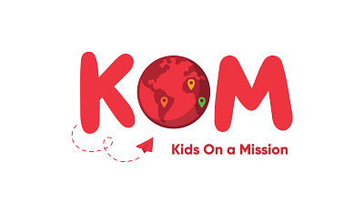 KOM Logo adobe illustrator branding design kids logo ministry vector youth