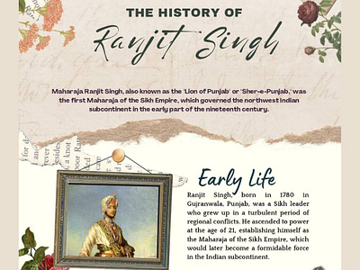 Maharaja Ranjit Singh design graphic design infographic maharaja ranjit singh sikh empire treaty of amritsar