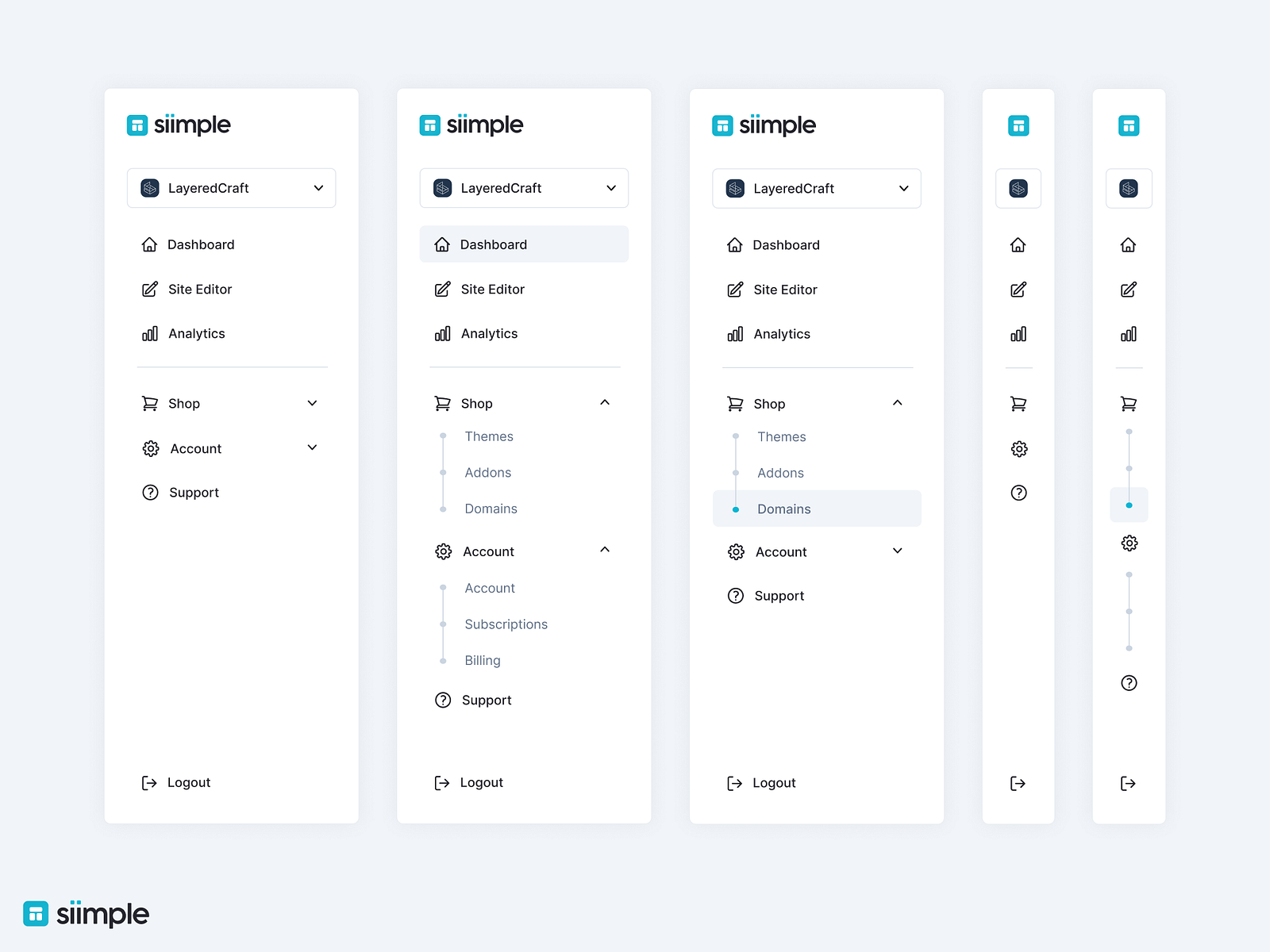 The Sidebar by Eric Alli for Siimple on Dribbble