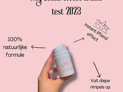 Nuy Botox effect crème Test 2023 Graphic beauty biobey graphic design huidverzorging