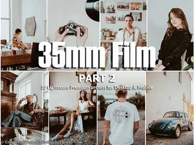 20 Lightroom Presets 35mm Film part 2 35mm 60s 70s 80s 90s addons agfa analog design filter fuji kodak lightroom photoshop portrait presets retro vintage