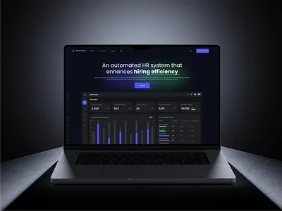 Automated HR system Website - Header design - UX/UI branding clean design header illustration logo sketch ui uiux uxdesign