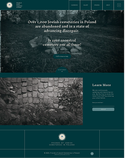 Friends of Jewish Cemeteries in Poland - Web & Logo Design branding design graphic design logo typography ui ux web website