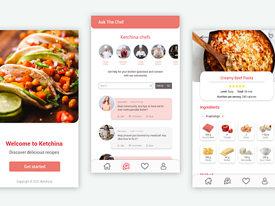 Food Mobile App app design chef app cooking app culinary app food food app graphic design kitchen meal app menu app mobile app modern app nutrition app recipe app restaurant app savory ui ux uxui design web