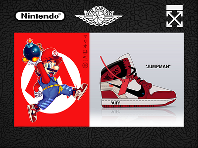 Super Mario_JumpMan 85_Off White design digital coloring graphic design illustration poster design