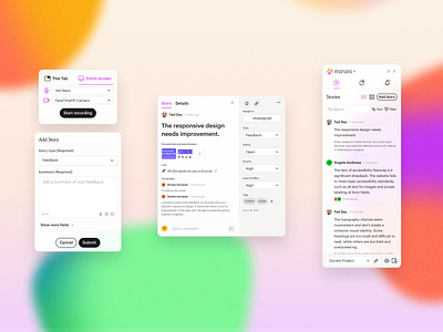Miruni – a visual feedback extension browser extension extension product design ui visual design