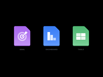 Data Product Type Icon *3 dashboard data product goal icon table type