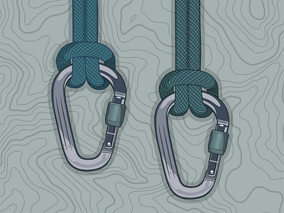 Carabiner Rock Climbing Illustration illustrator