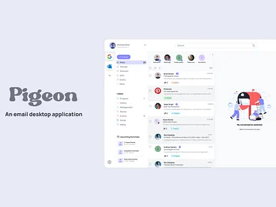 Email desktop client product design ui ux