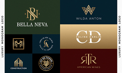 Luxury Monogram Logo branding creative graphic design identity initials lettering letters logo logo maker logo service logos monogram