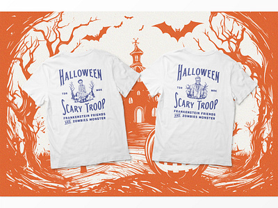 Halloween Scary Troop T-shirt witch