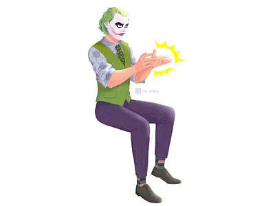 HA HA HA cartoon colorful illustration joker