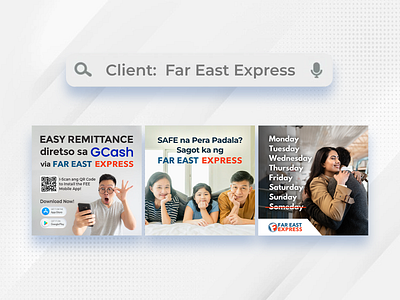 Square Graphics for Far East Express [2021-2023] ads advertisement advertising design graphic graphic design graphics marketing money transfer remittance social media social media post