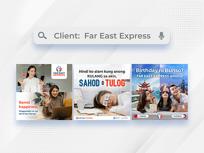 Square Graphics for Far East Express [2021-2023] ads advertisement advertising design graphic graphic design graphics marketing money transfer remittance social media social media post