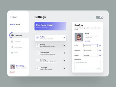 Setting | Dashboard app app design branding dailyuichallenge dashboard design designs landing page minimal mobile app settings settings page simple ui ui design userinterface ux web design web site webpage