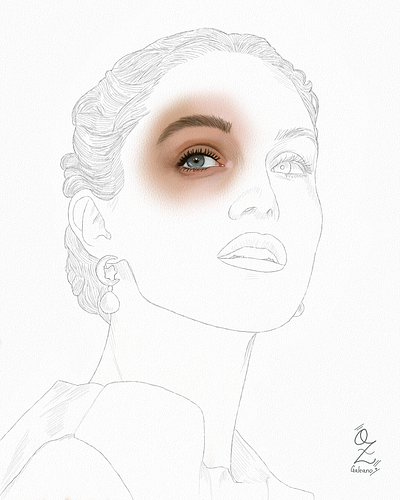 Model Portrait Sketch by Oz Galeano art arte arte ozgaleano boceto color design dibujo digitalart drawing fanart illustration mexico model modelo ozgaleano painting portrait retrato sketch