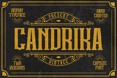 Free Vintage Label Typeface - Candrika Font poster font