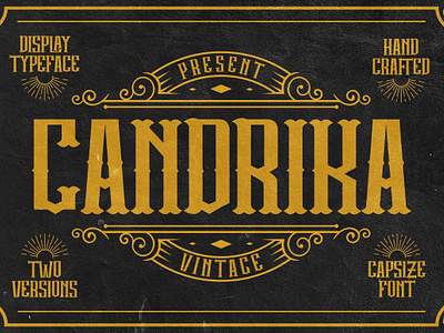 Free Vintage Label Typeface - Candrika Font poster font