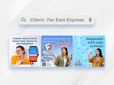 Square Graphics for Far East Express [2021-2023] ads advertisement advertising design graphic graphic design graphics marketing money transfer remittance social media social media post