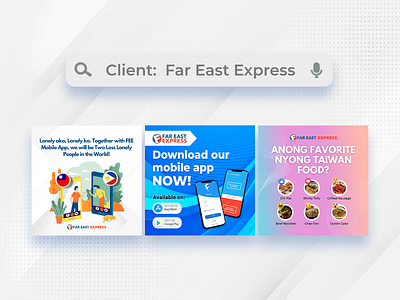 Square Graphics for Far East Express [2021-2023] ads advertisement advertising design graphic graphic design graphics marketing money transfer remittance social media social media post