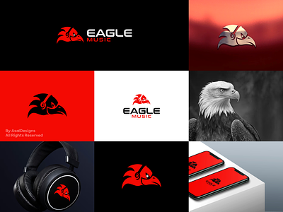 Eagle Music Visual identity 3d animation branding design eagle graphic design illustration logo logocreation logotypeideas motion graphics music ui ux vector visual identity