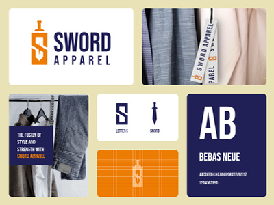 Sword Apparel Logo apparel art brand brand identity branding business clothing company design graphic graphic design illustration label logo shirt shop symbol t shirt vector visual identity
