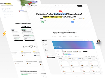 Task Management SaaS Landing Page collaboration tool landing page organize productivity saas saas landing page saas product saas website task task landing page task management task management landing page task management website to do list ui design ui ux web web design website website design