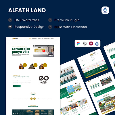 Project Build a Website Property - Alfath Land Makassar elementor figma landing page ui web design wordpress