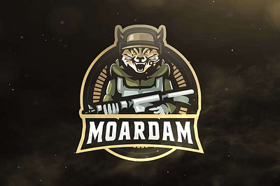 Cat Warrior Sport and Esports Logos branding cat design esport game gaming graphic gun logo logos moardam motion graphics sport sport game team