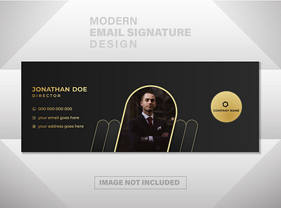 Luxury email signature design template creative design email modern signature template