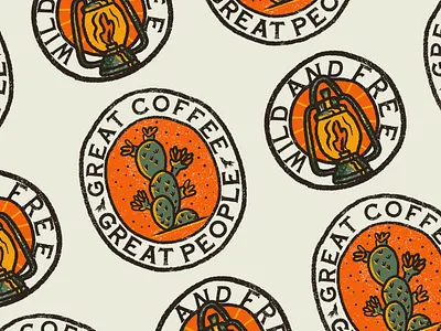 Great Coffee - Wild and Free adventure camping coffee coffeeshop design graphic design icons illustration wild