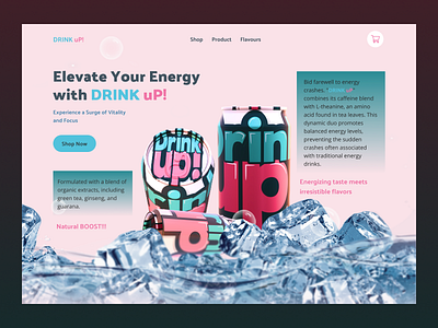 DRINK uP! Energy Drink Website ⚡⚡⚡ business creative design drink energy energy drink graphic design home page homepage interface landing page landingpage packaging product design ui ui design ux web design webdesign website website design