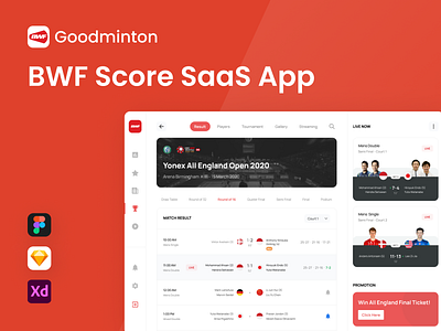 Goodminton - BWF Score Saas App