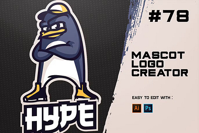 HYPE - E-Sports Logo Creator design esport game gaming graphic hype hype mascot illustration logo logos motion graphics penguin sport templates