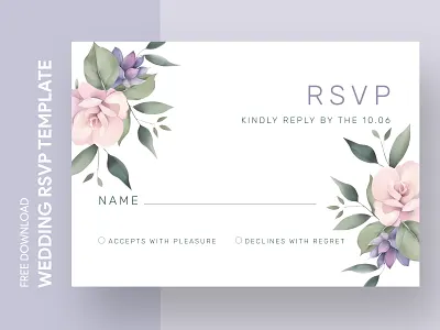 Summer Wedding RSVP Free Google Docs Template answer docs document engagement espousal flower flowers google marriage nuptials print printing r.s.v.p. reply response rsvp summer template templates wedding