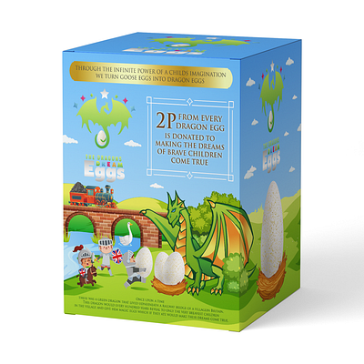 The Dragons Dream Eggs Branding box branding design easter eggs graphic design kids packaging