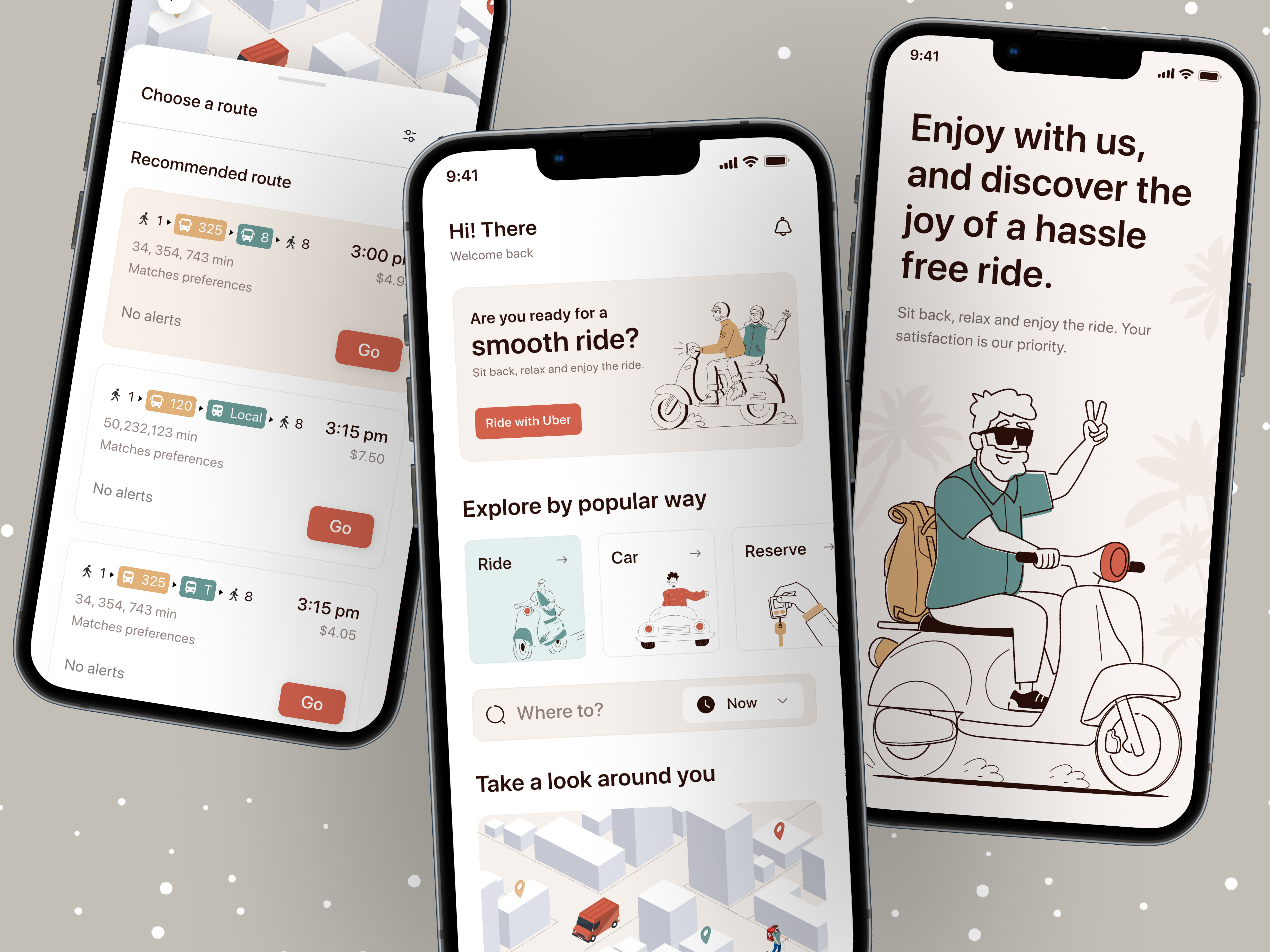 Ride-Sharing App UI by Ofspace UX/UI on Dribbble