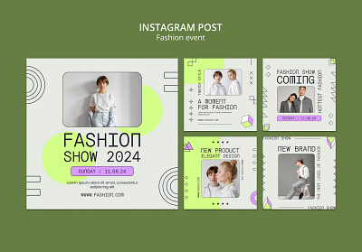 Fashion Event Instagram Templates branding design graphic design illustration typography vector