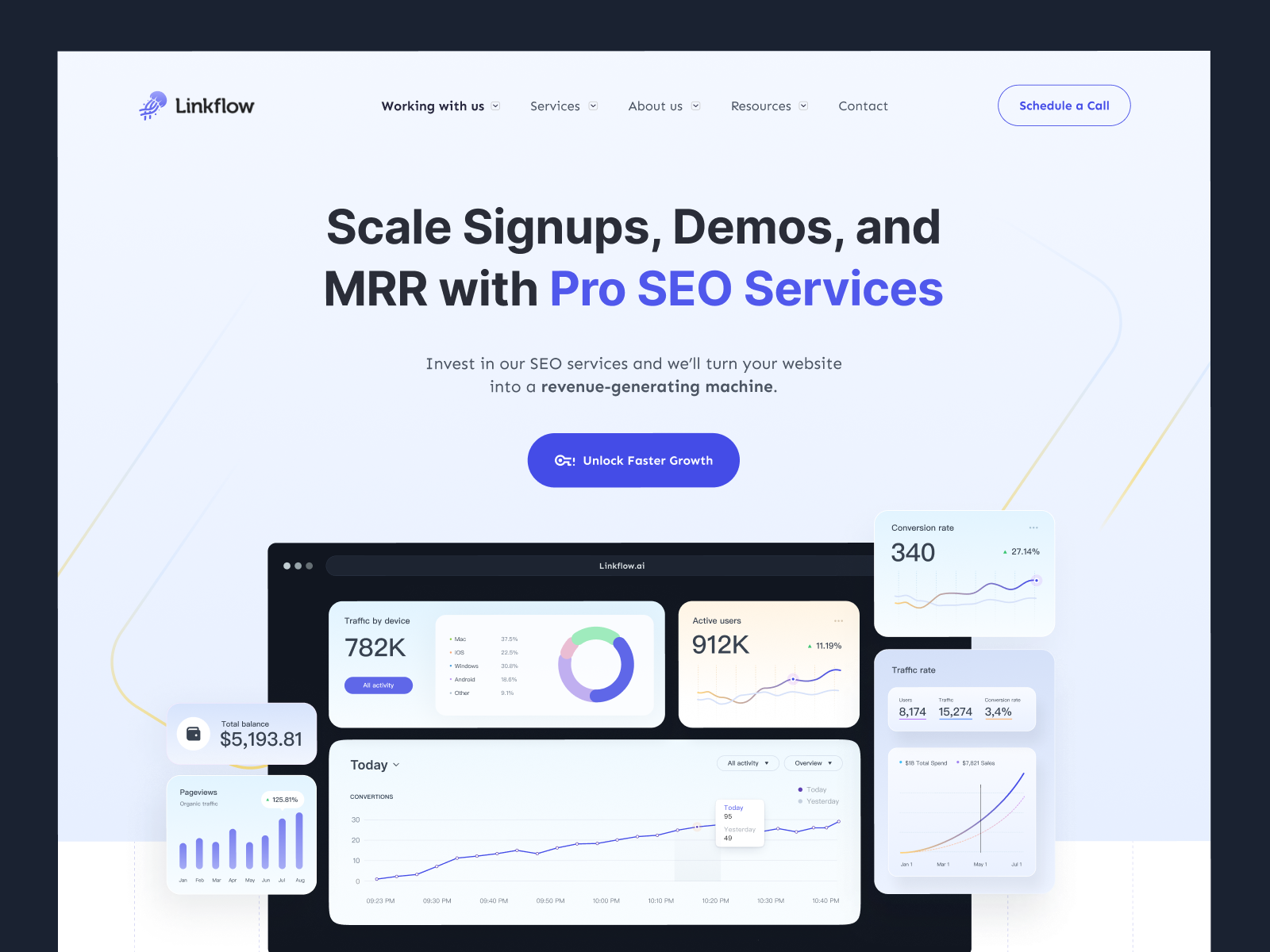 Example of UI/UX Web Design For Modern Biz