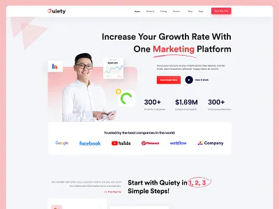 Quiety SEO Agency Landing Page affiliate agency agency website design digital agency digital marketing website insight landing agency landing page marketing agency marketing website revenue sales website design