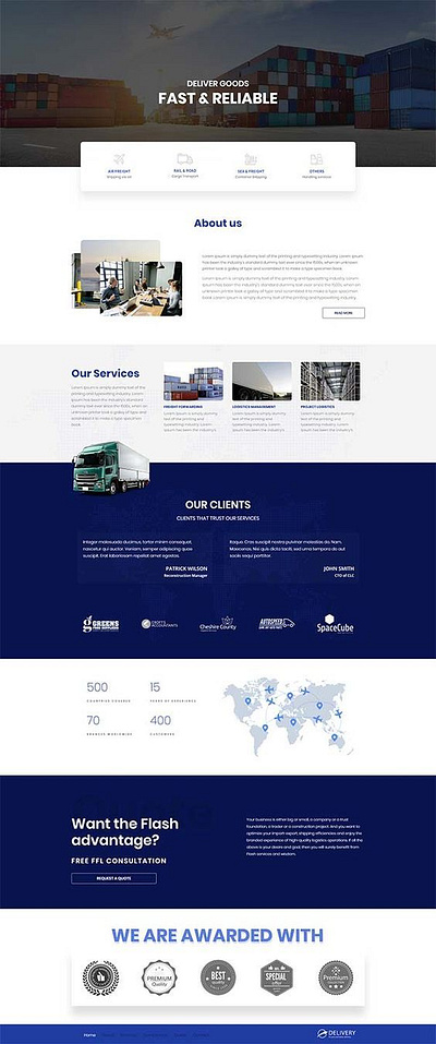 Logistics custom website design design graphic design ui