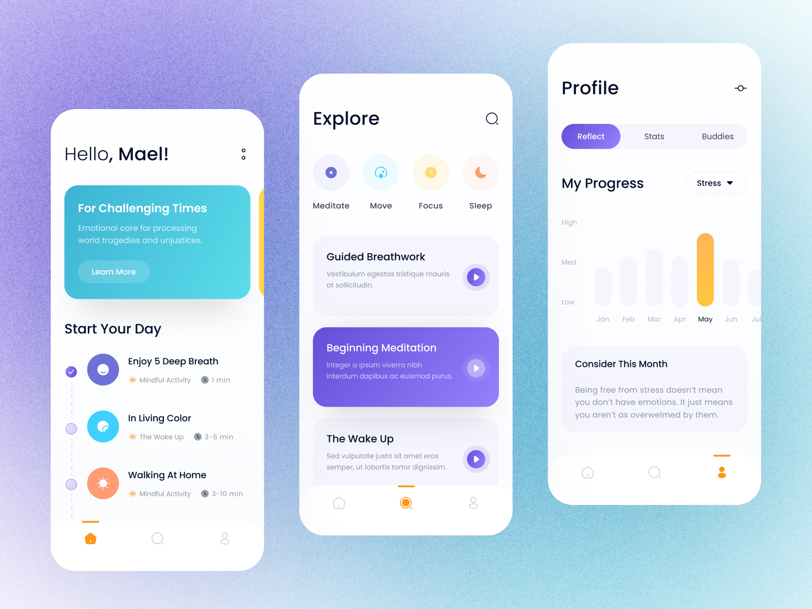 Wellness - Mobile App by Rizki Agus on Dribbble