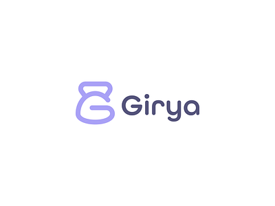 Girya Logo Design brand branding fitness girya gym icon kettlebell letter g logo design logomark minimal modern sell simple symbol tools weight youthful