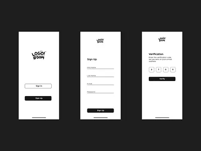 Sign Up Page for Logo Ipsum daily ui design challenge sign up ui user interface