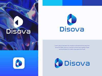 Disova d letter app logo design app apps logo branding d letter d logo design gradient logo graphic design illustration logo logo design ui