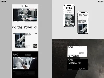 F-50 | AI Manufacturing Website Design ai website branding design logo manufacturing website minimal ui ux web website